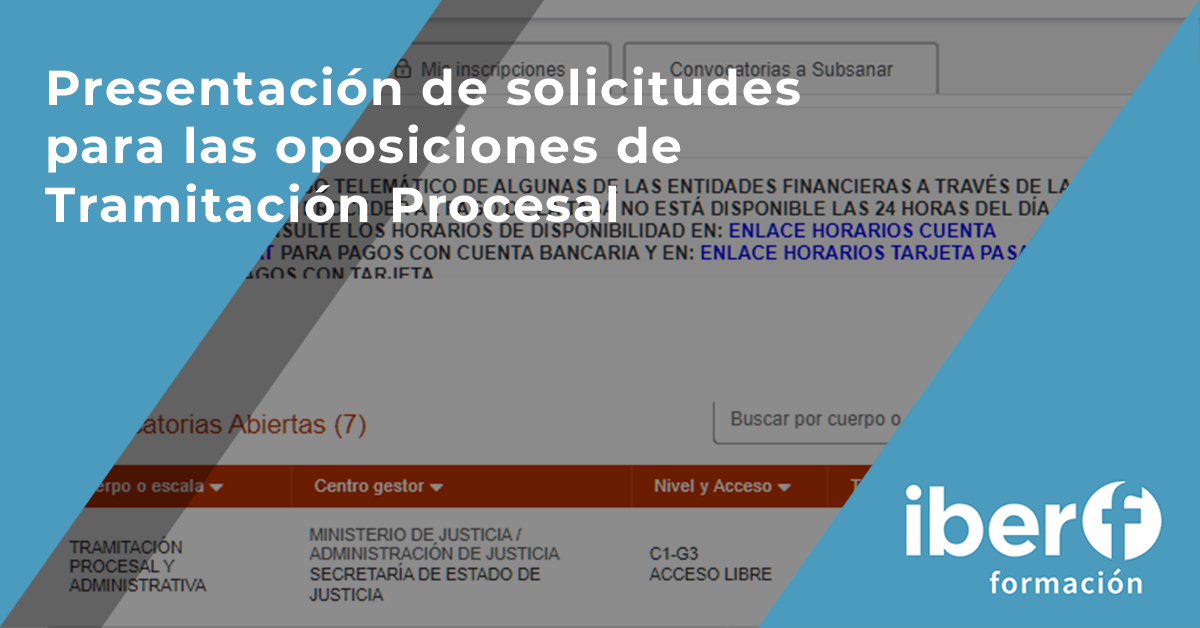 Solicitudes para las oposiciones de Tramitación Procesal