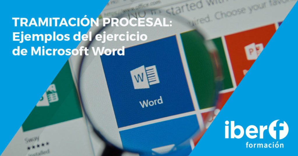 Tramitación procesal: tercer ejercicio word